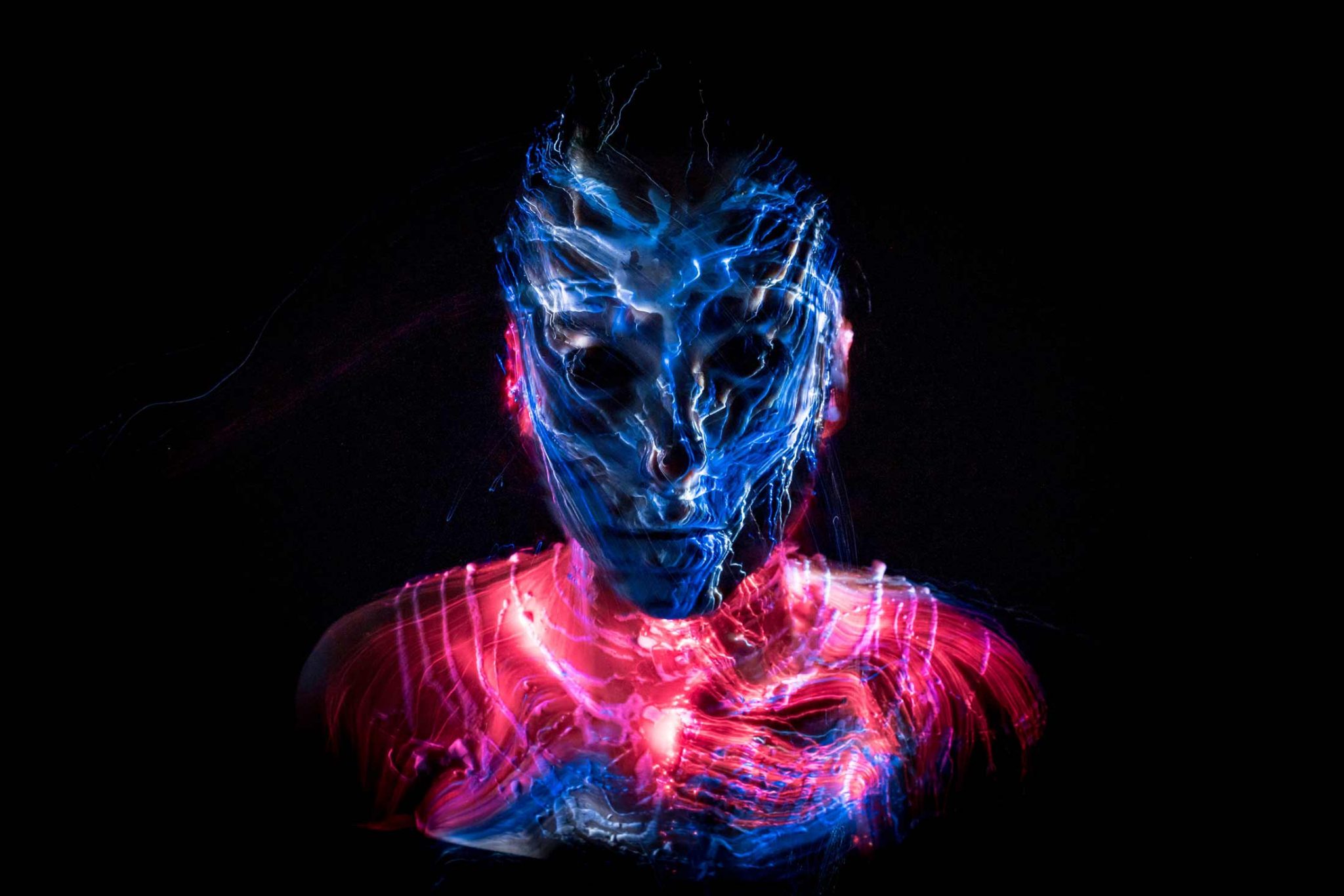 Fiber Optic Light Painting Portraits by Gunnar Heilmann