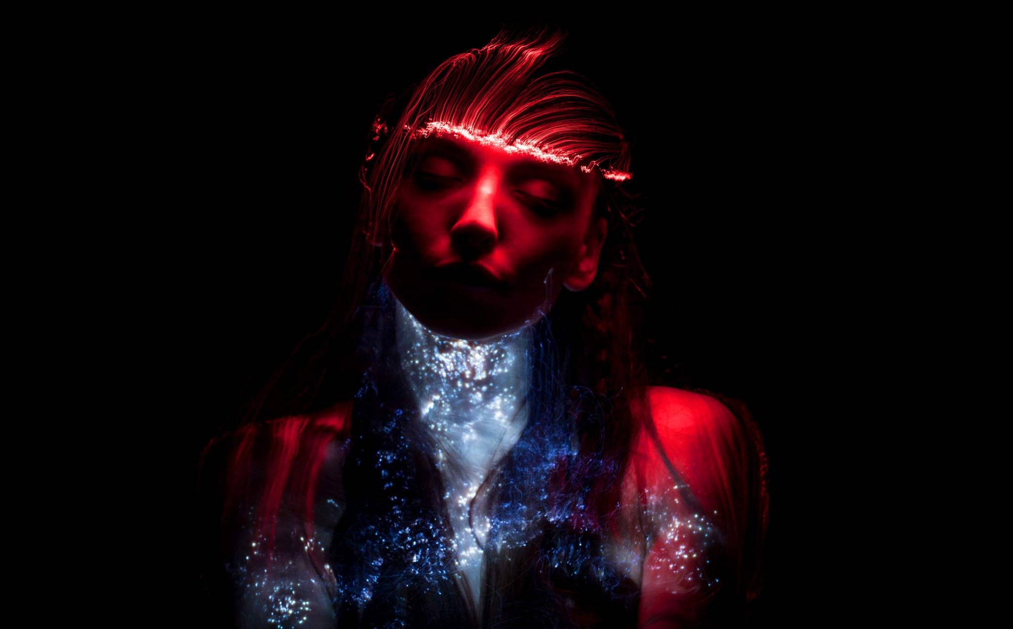 Fiber Optic Light Painting Portraits by Gunnar Heilmann