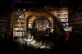 Light Painting at library